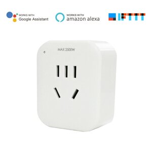 MoesHouse WiFi Smart Разъем 10A 2500 Вт Smart Plug Беспроводное управление для автоматизации умного дома