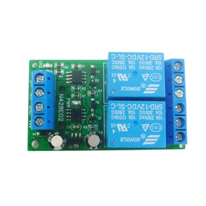 N428E02 DC 12V 2CH RS485 Modbus RTU Релейный модуль UART Переключатель последовательного порта PLC Цифровой выход Плата