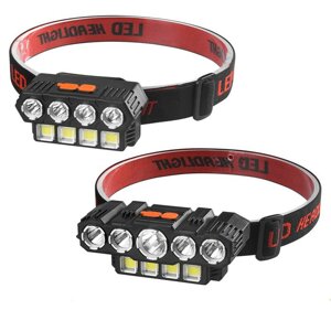 Налобный фонарь Strong Light Multiple LED Сверхъяркий налобный фонарь Перезаряжаемый USB-фонарик На открытом воздухе Нал