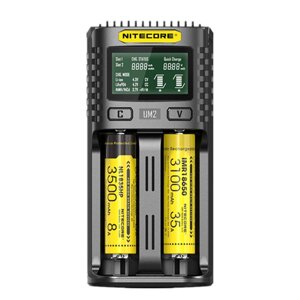 NITECORE UM2 / UM4 LCD Дисплей 5V / 2A Литиевое зарядное устройство Батарея USB QC Интеллектуальное быстрое зарядное уст