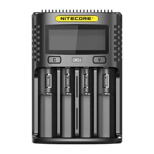 NITECORE UMS4 USB Батарея Зарядное устройство LCD Screen Smart Charging For 26650 18650 21700 UMS2 16340 18350