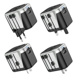 НОСО АС5 Level 12W Dual USB Port EU/UK/US/AUS Plug 4 in 1 Разъем Универсальное зарядное устройство-переходник для iPhone