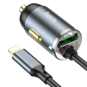 НОСО NZ7 PD 20W QC 3.0 18W Dual Выход Fast Charging Авто Charger with 1.2m iP Cable For iPhone 11 12 13 14 14 Plus 14 Pr