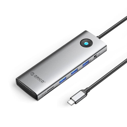 ORICO 10 в 1 тип-с док-станция USB-C hub с 5 гбит / с USB3.0 * 3 PD100W 4K HDMI-com VGA 1000M gige 3,5 мм аудио SD / TF