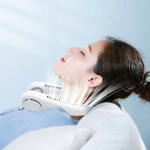 Перезаряжаемые безлопастные вентиляторы на шее для охлаждения воздуха летом, висячий вентилятор без лопастей, вращающийс