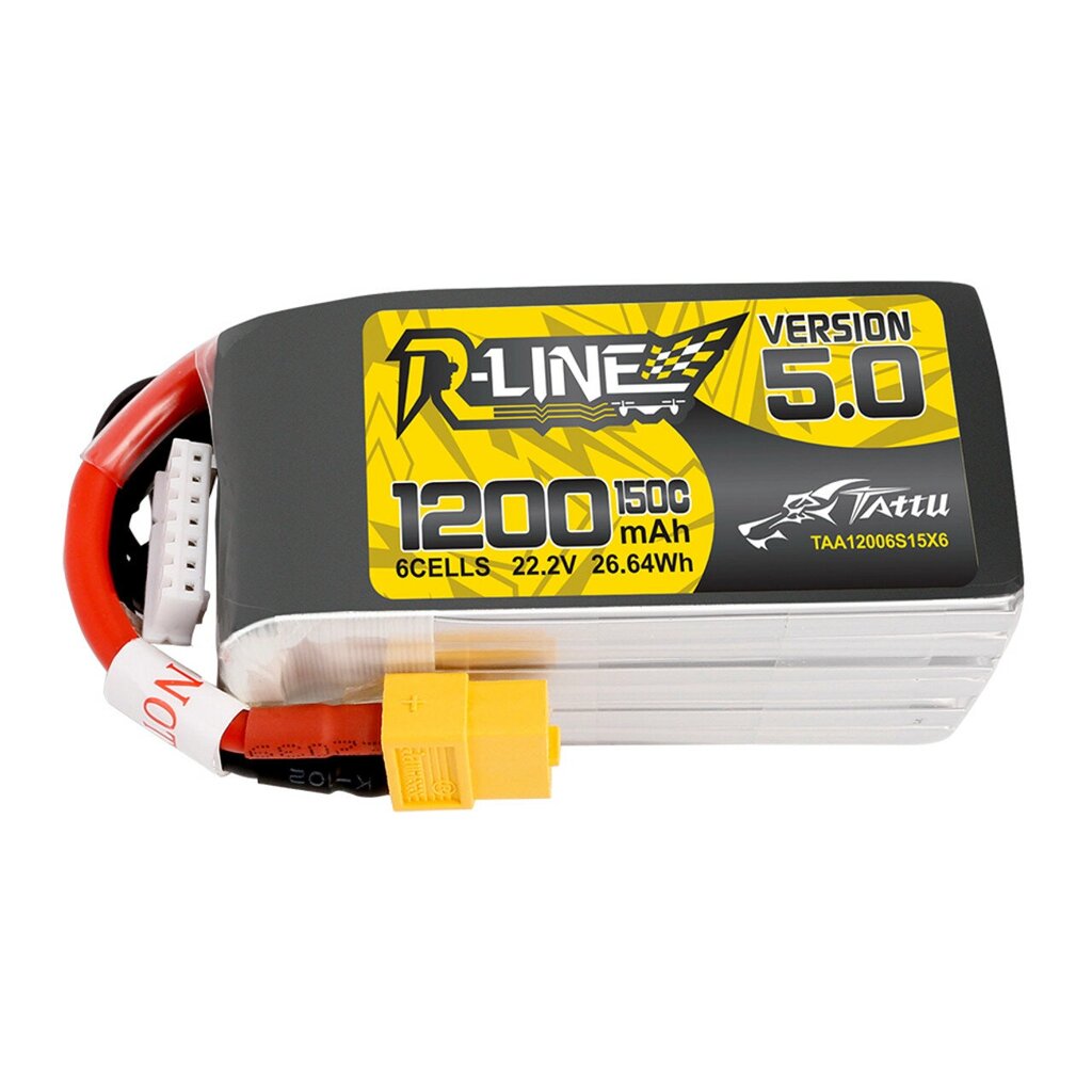 TATTU R-line версия 5.0 22,2 в 1200 мач 150C 6S lipo батарея разъем XT60 для RC дрон - доставка