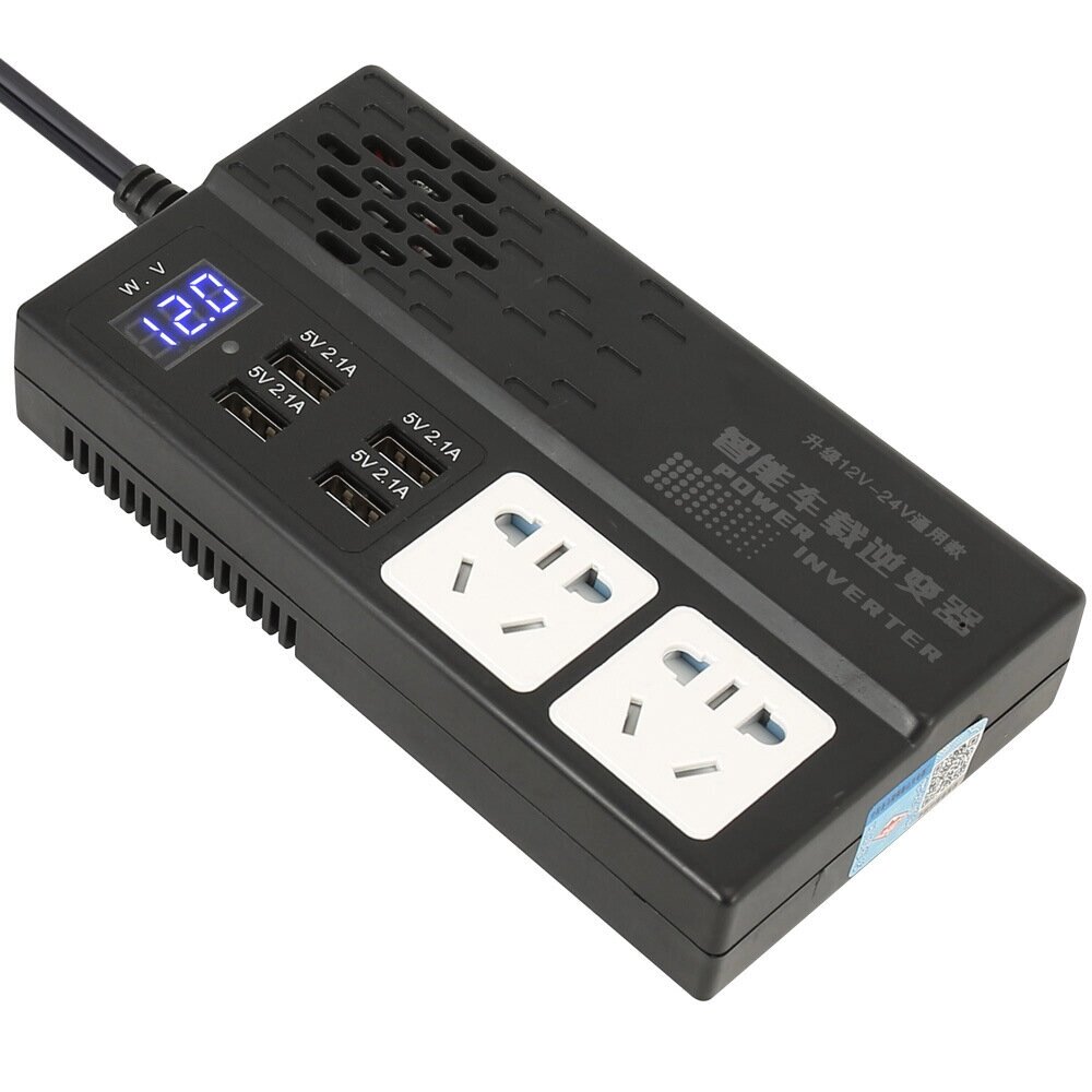 500W Пиковый автомобильный преобразователь напряжения DC 12V 24V в AC 220V 4 USB модифицированный синусоидальный конверт - Армения