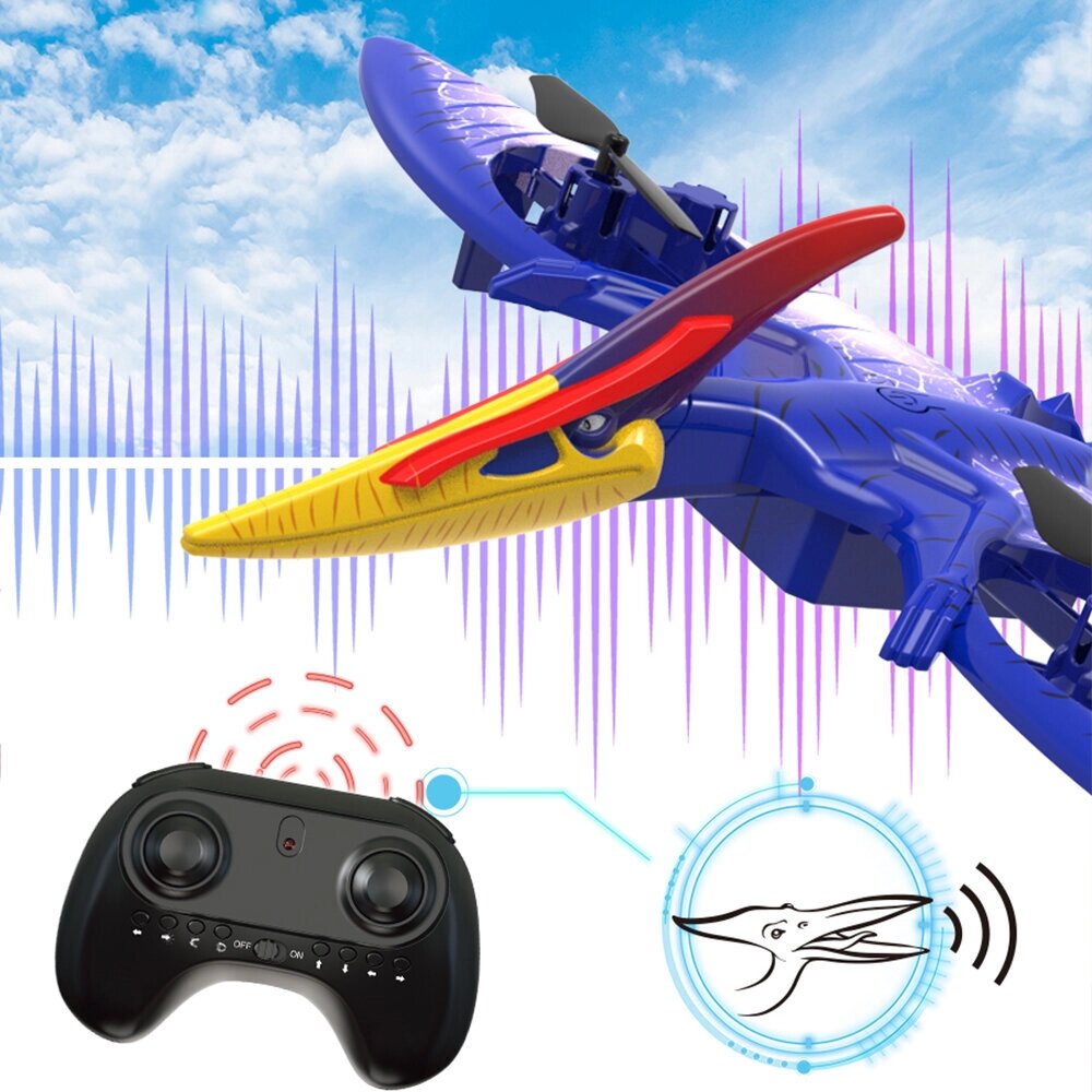 Funsky Pterodactyl Flying Simulation Sound 2.4G Режим удержания высоты без головы LED EVA RC Дрон Квадрокоптер RTF - преимущества