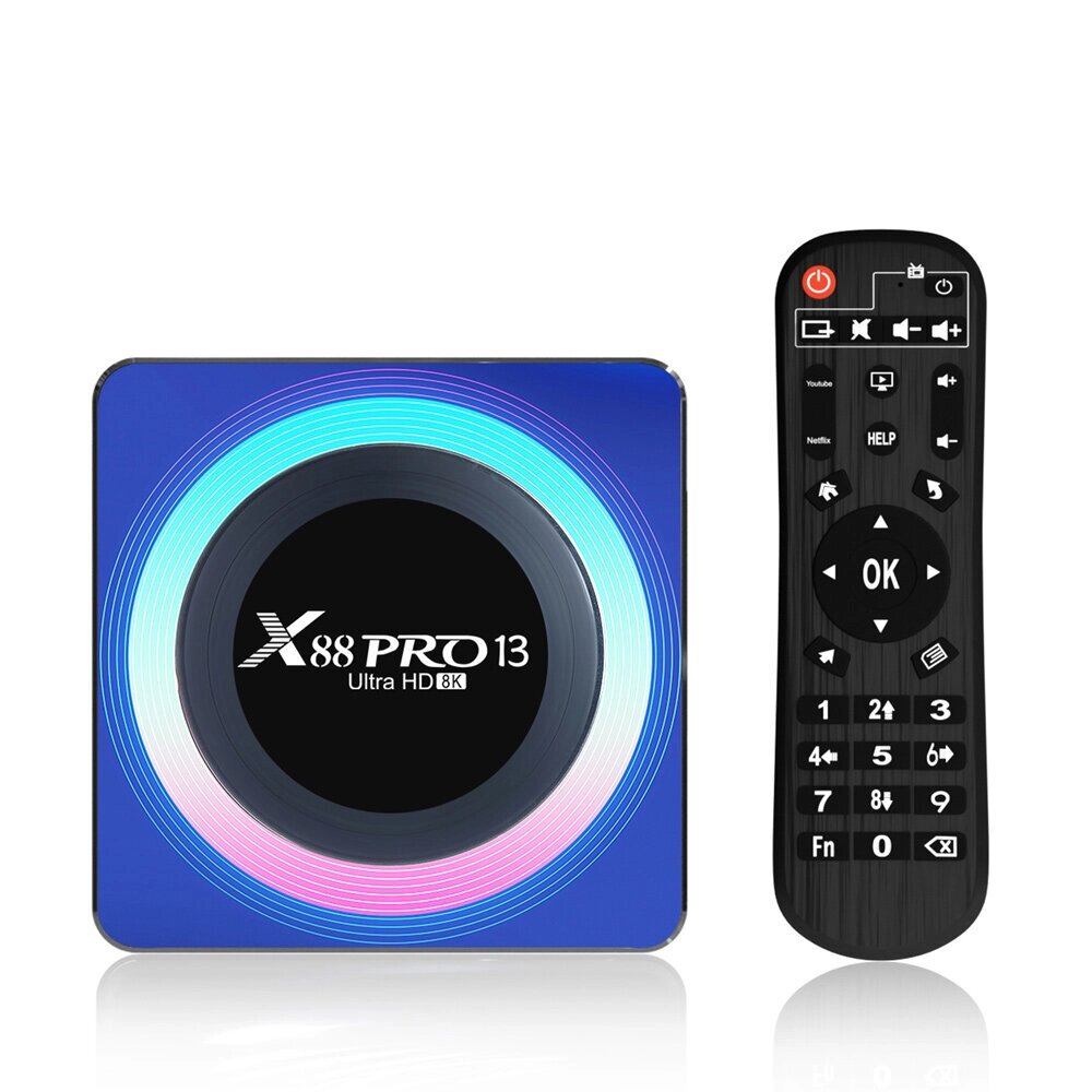 X88 Pro TV Коробка Android13.0 Rockchip RK3528 Quad-Core 1+16GB Cortex-A53 Поддержка декодирования видео 8K Wifi6 BT5.0 - заказать