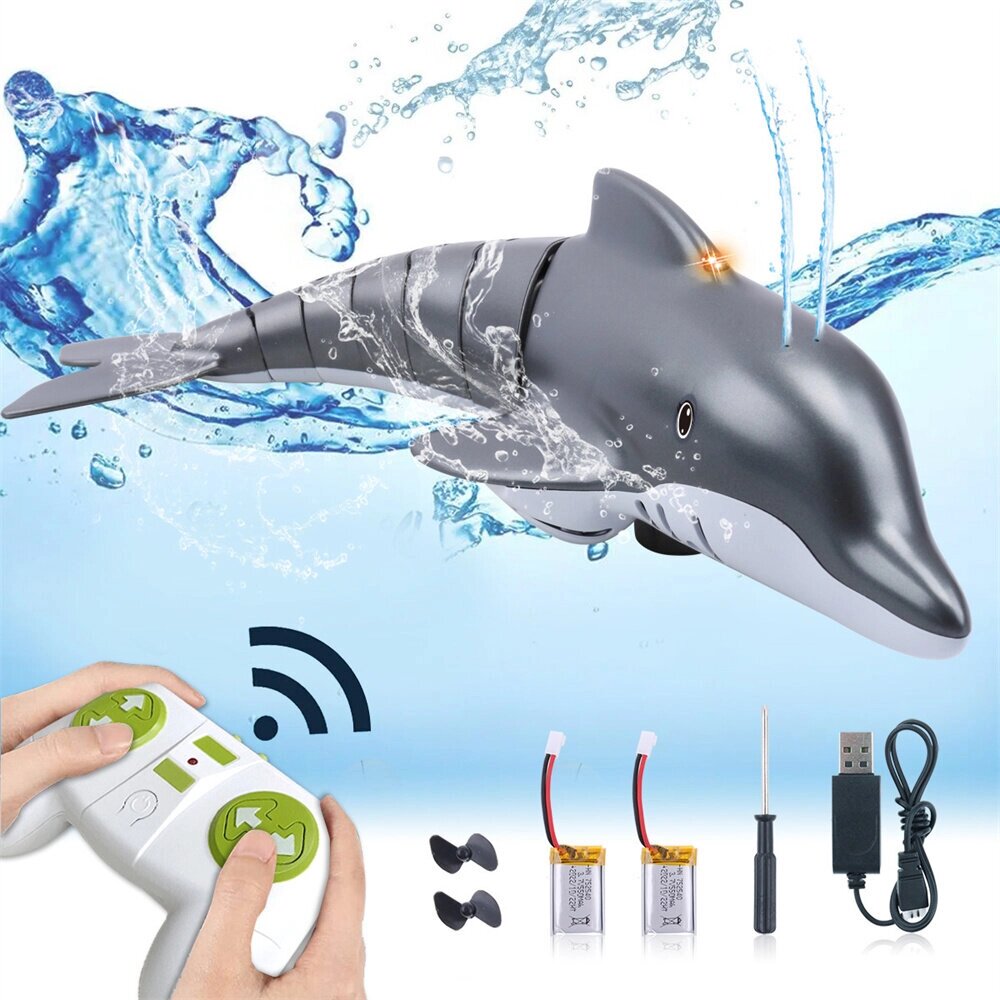 Stunt RC Dolphin 2.4G Whale Spray Water Toys Дистанционный Контролируемый Лодка Корабль Подводная лодка Роботы Рыба Элек - Аштарак