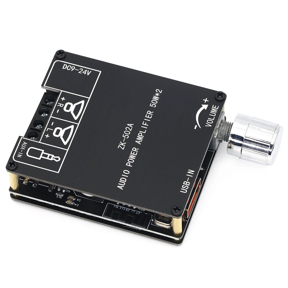 ZK-502A Bluetooth Audio Digital Power Усилитель Board Module 2.0 Stereo Dual Channel 50W + 50W - характеристики