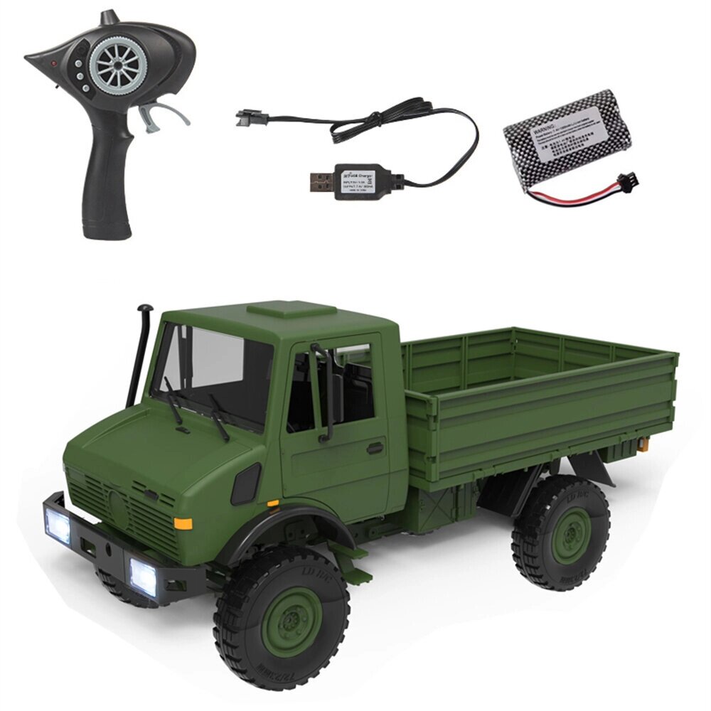 LDRC LD-P06 1/12 2.4G 4WD RC Авто Unimog 435 U1300RC C Светодиодный Военный Альпинистский грузовик, полностью пропорцион - обзор