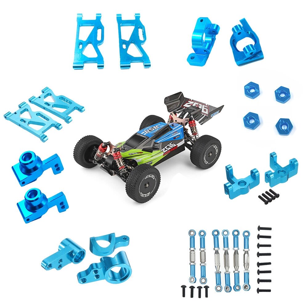 Wltoys 144001 1/14 Upgrade Metal RC Авто Запчасти Поворотный рычаг C Сиденье Коннектор Рулевое колесо Заднее сиденье кол - заказать