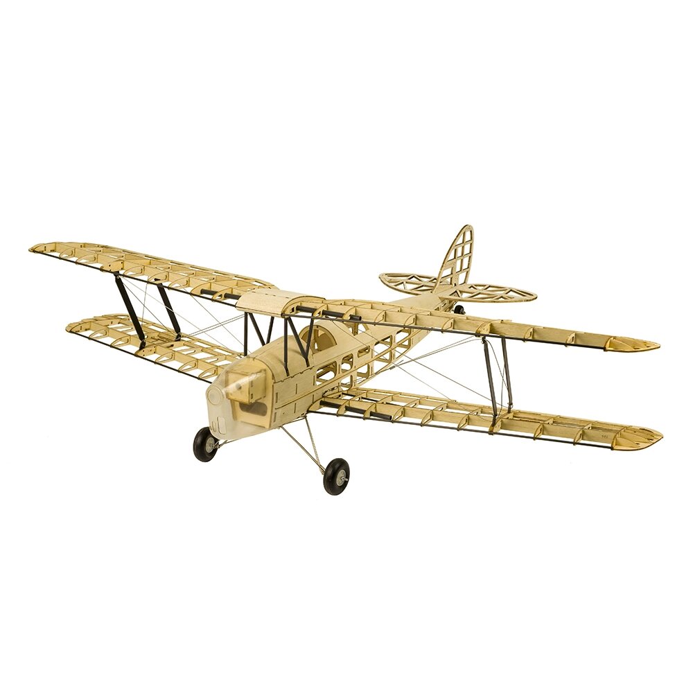 Танцующие крылья Hobby S19 Mini Tiger Moth 980 мм Размах крыльев из пробкового дерева RC Самолет-биплан KIT/KIT + Power - опт