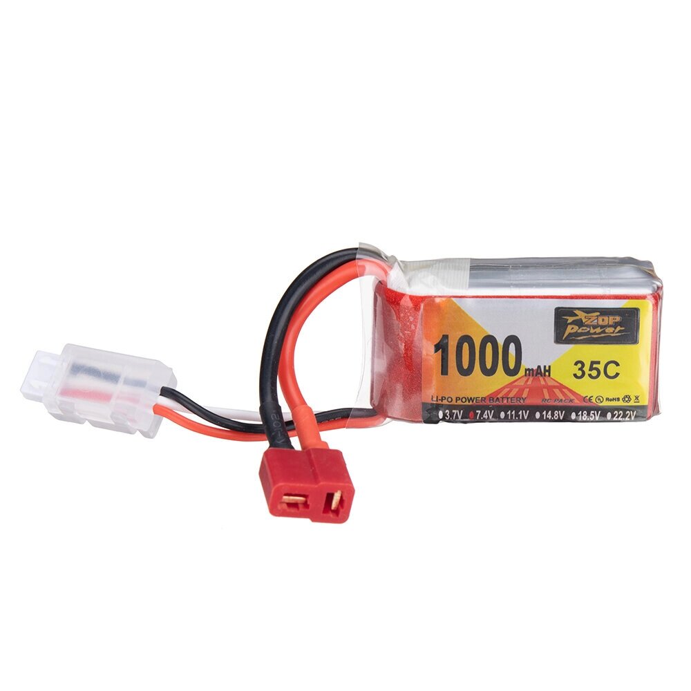 ZOP Power 7.4V 1000mAh 35C 2S LiPo Батарея T Deans Plug для RC Дрон - Армения