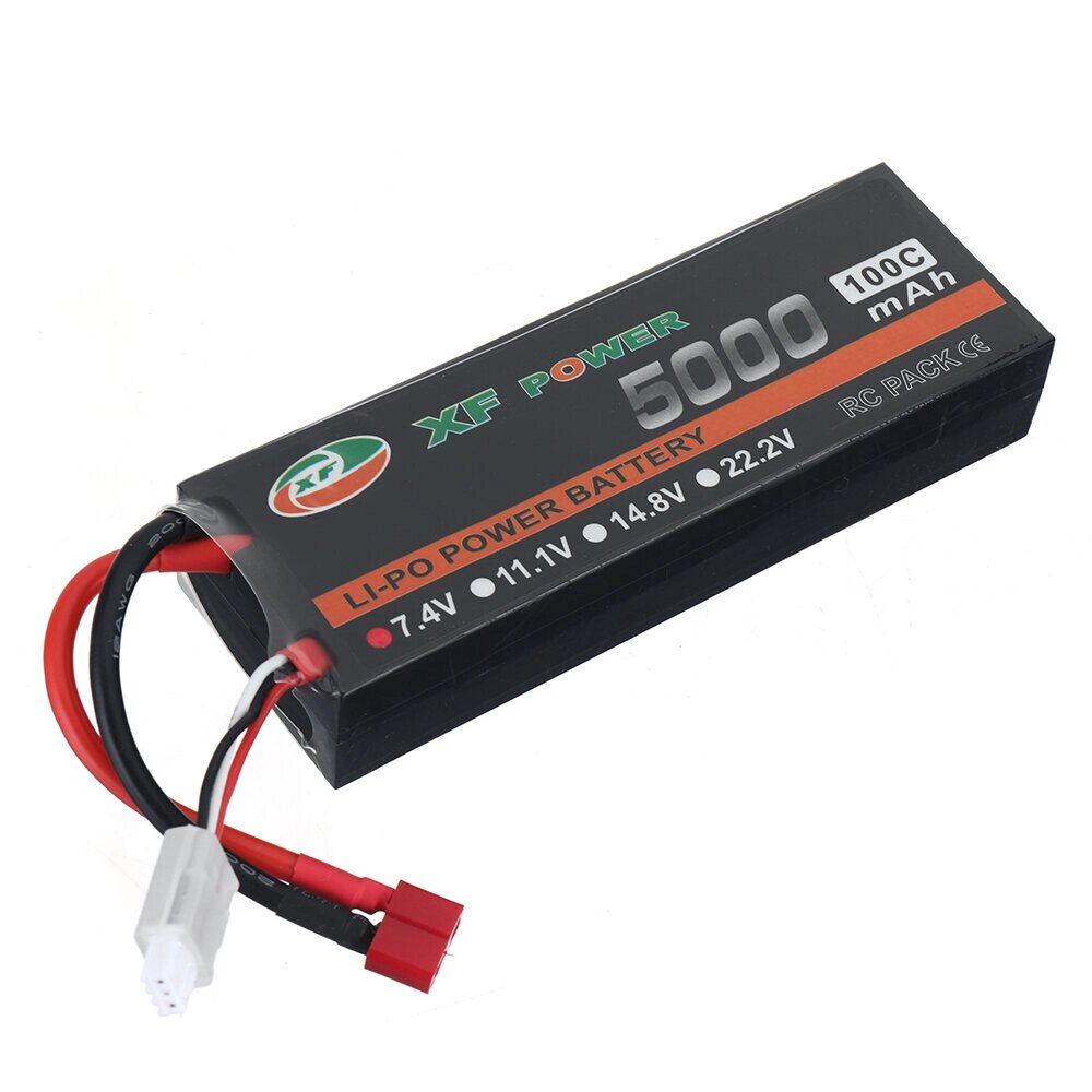 XF POWER 7,4 в 5000 мач 100C 2S lipo батарея разъем T deans для RC дрон - отзывы