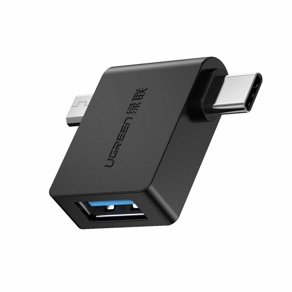 Адаптер UGREEN 2-iN-1 OTG Micro USB Type-C для конвертера USB 3,0 для телефона, планшета, ноутбука, Macbook UU30453 - наличие