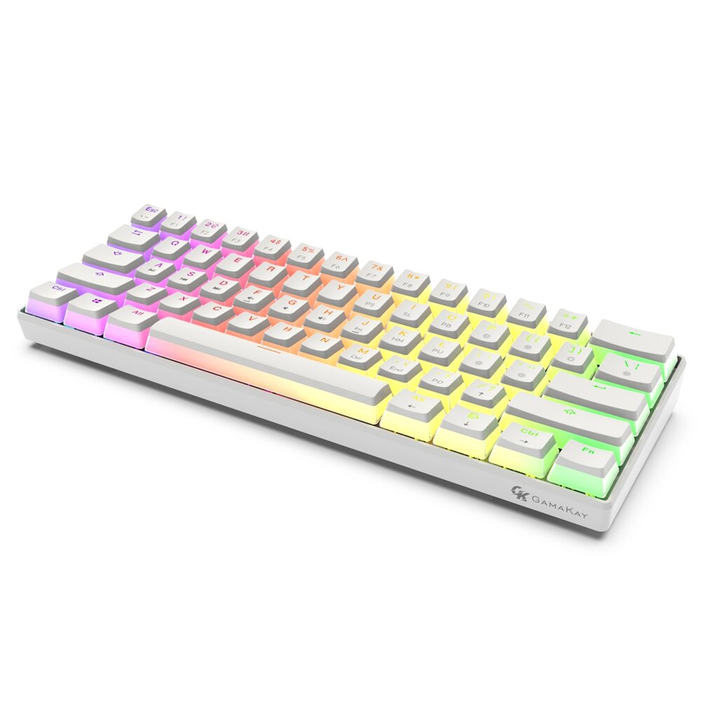 GAMAKAY MK61 Wired Механический Клавиатура Gateron Optical Switch Pudding Keycaps RGB 61 Keys Hot Swappable Gaming Клави - опт