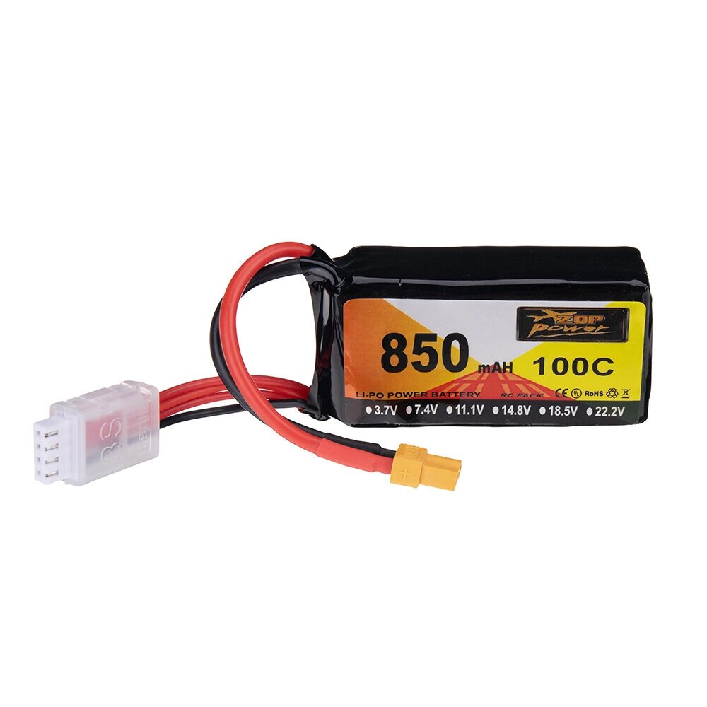 ZOP power 11,1 в 850 мач 100C 3S lipo батарея XT30 штекер для RC дрон - акции