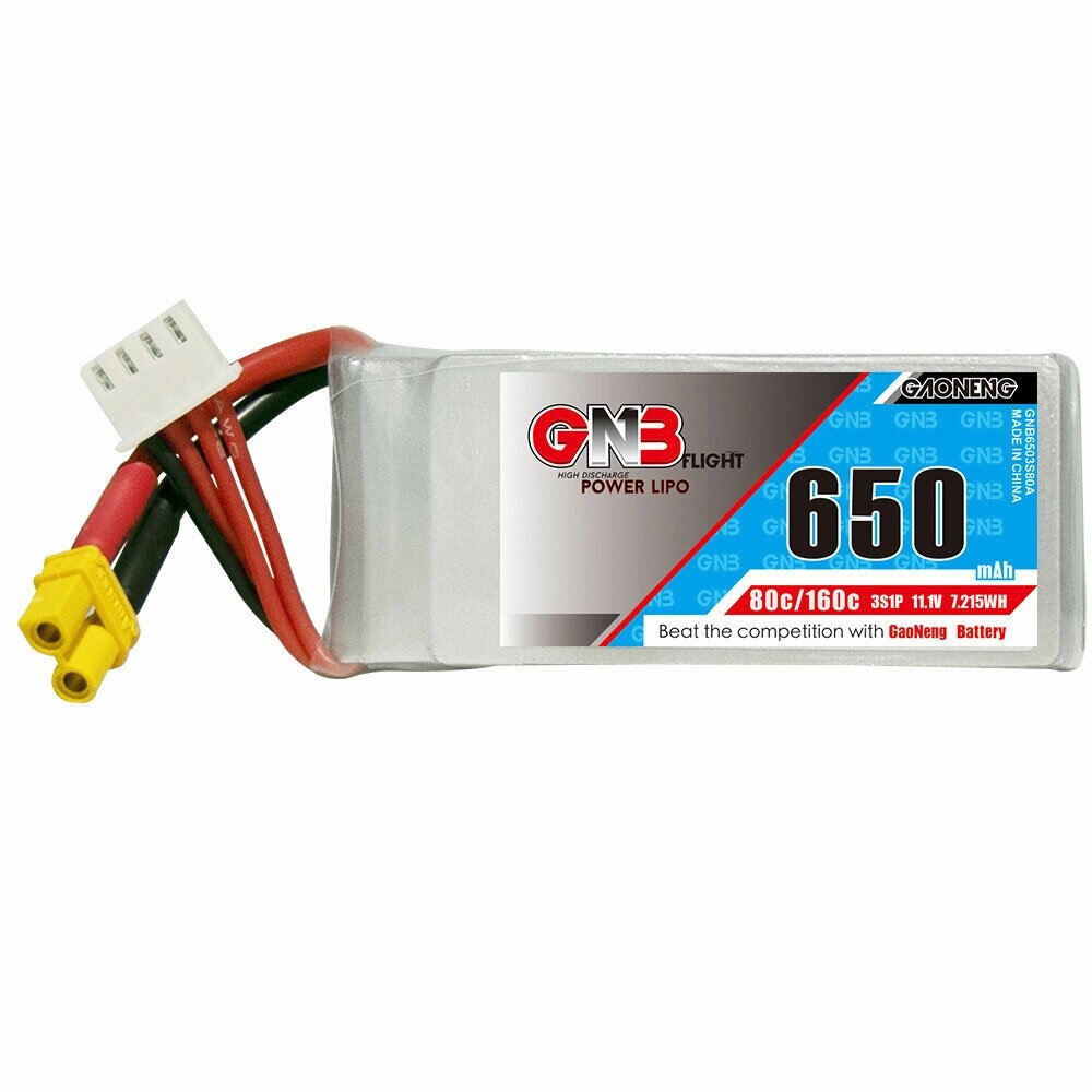 Gaoneng GNB 11,1 В 650 мАч 80C 3S LiPo Батарея XT30 Штекер для RC Дрон - выбрать