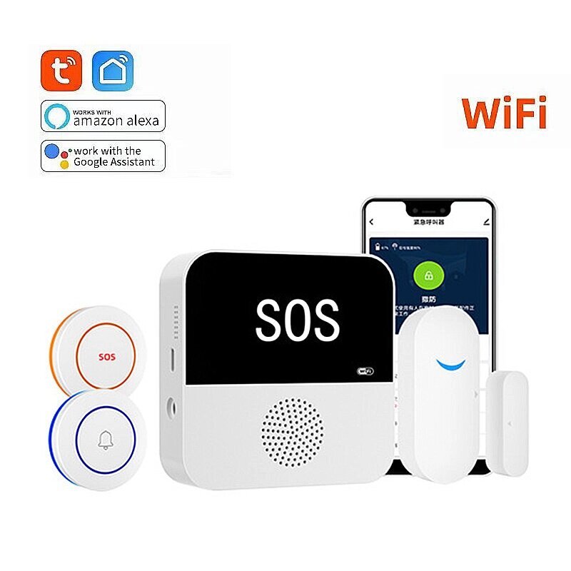 Tuya WiFi Smart Home Аварийная система Security Набор Дистанционный APP Monitoring Противоугонная сигнализация Звук двер - акции