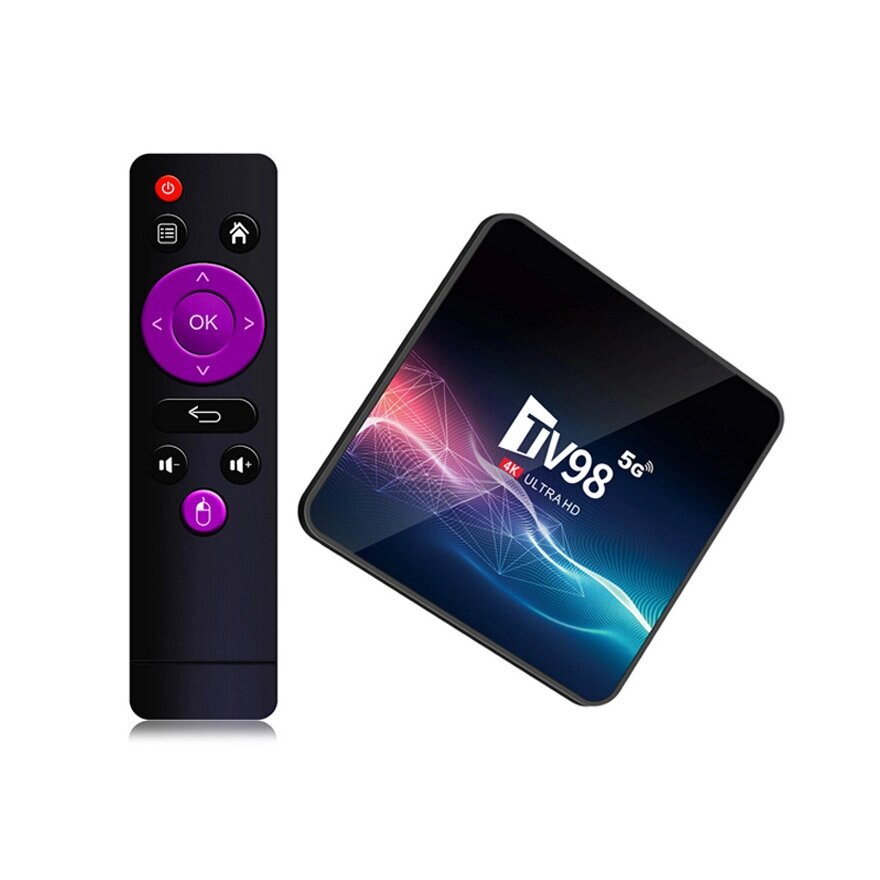 TV98 H313 Dual Стандарты Wi-Fi Android 12 TV BOX 2+16GB Телевизионная приставка Коробка Высокое разрешение Быстрое и над - характеристики