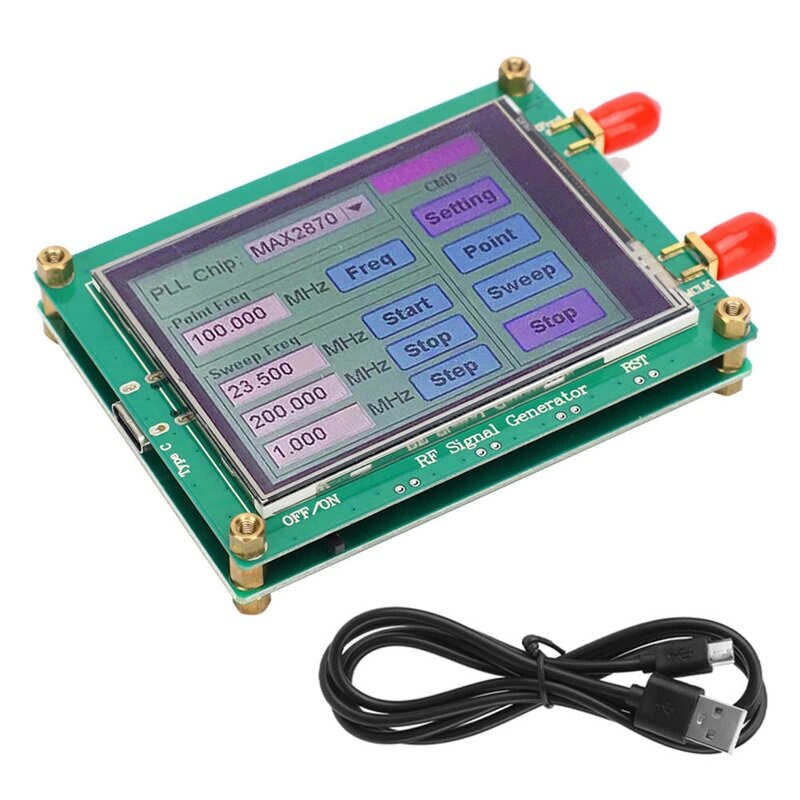 MAX2870 Генератор сигналов 23.5MHz-6000MHz PLL Frequency Touching Screen LCD Display Radio Frequency Signal Source PC So - доставка