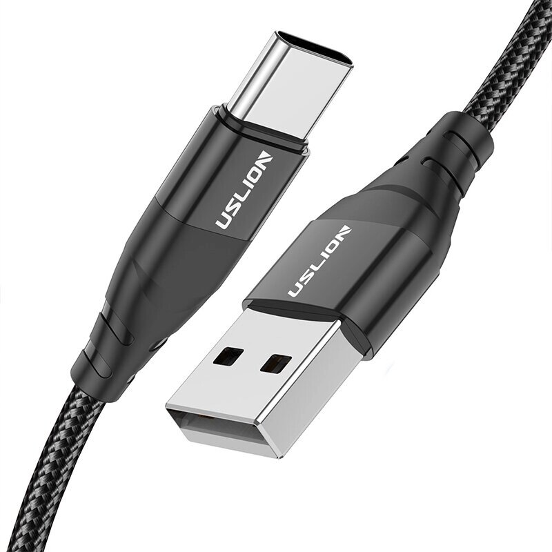 Кабель УСЛИОН 3A от USB-A до Тип-c QC3.0/2.0 FCP AFC для быстрой зарядки и передачи данных Медь Core Line 1M/2M Long для - обзор