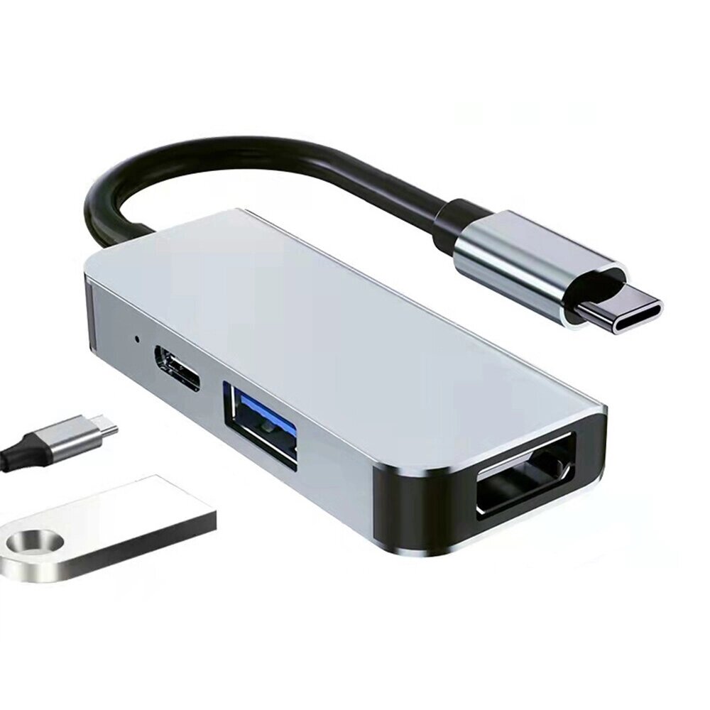 Mechzone 3 в 1 Тип-c Док-станция USB-c Адаптер-концентратор с USB3.0 USB-c PD 87 Вт 4K HDMI-совместимость для ПК Ноутбук - особенности