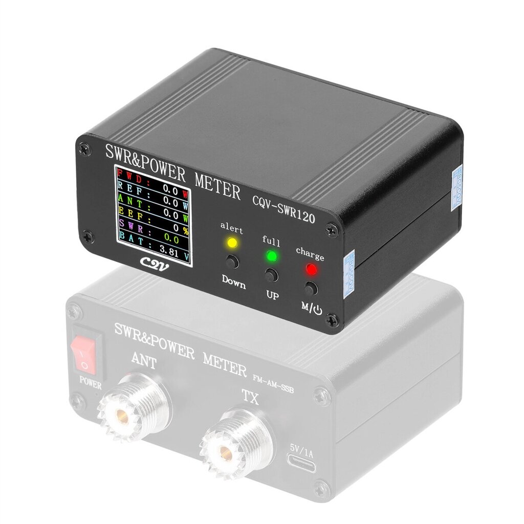 CQV-SWR120 Ваттметр 1,8–54 МГц Измеритель стоячих волн 240*240 Полноцветный цифровой LCD Дисплей КСВ Измерители коротких - распродажа