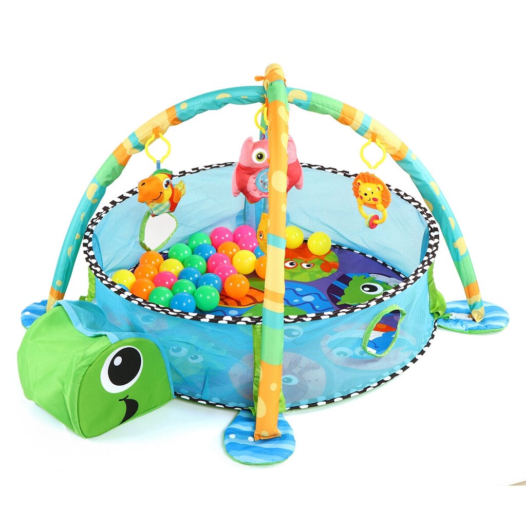 Cute Turtle Baby 3in1 Play Mat For Children Crawling Спортзал Mat Blanket Infant Play Rug Kid Activity Mat Baby Tapete I - доставка