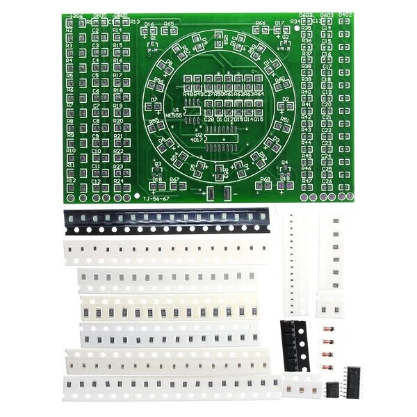 10Pcs DIY SMD Вращающийся LED Компоненты SMD Пайка Обучение навыкам тренировочной команды Набор - особенности