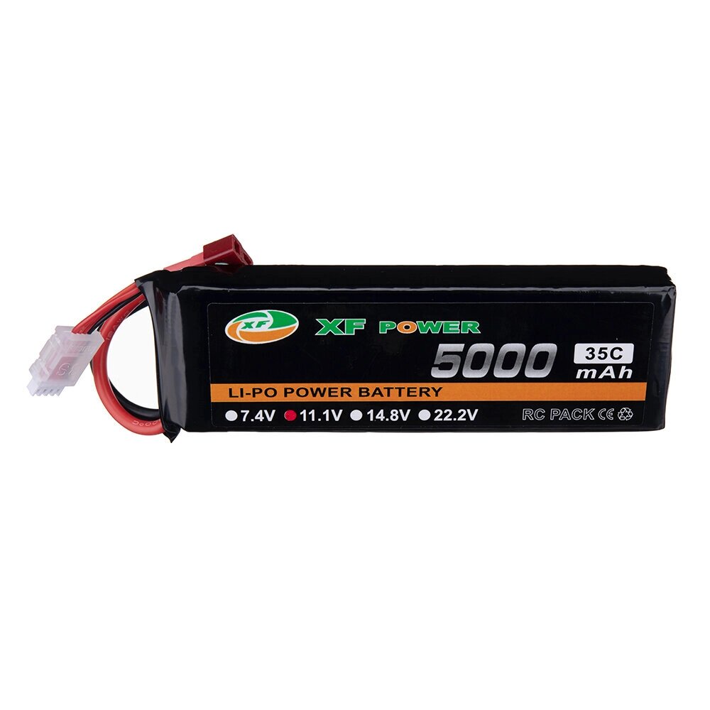 XF POWER 11,1 В 5000 мАч 35C 3S LiPo Батарея T Deans Plug с переходником XT60 для RC Дрон - опт