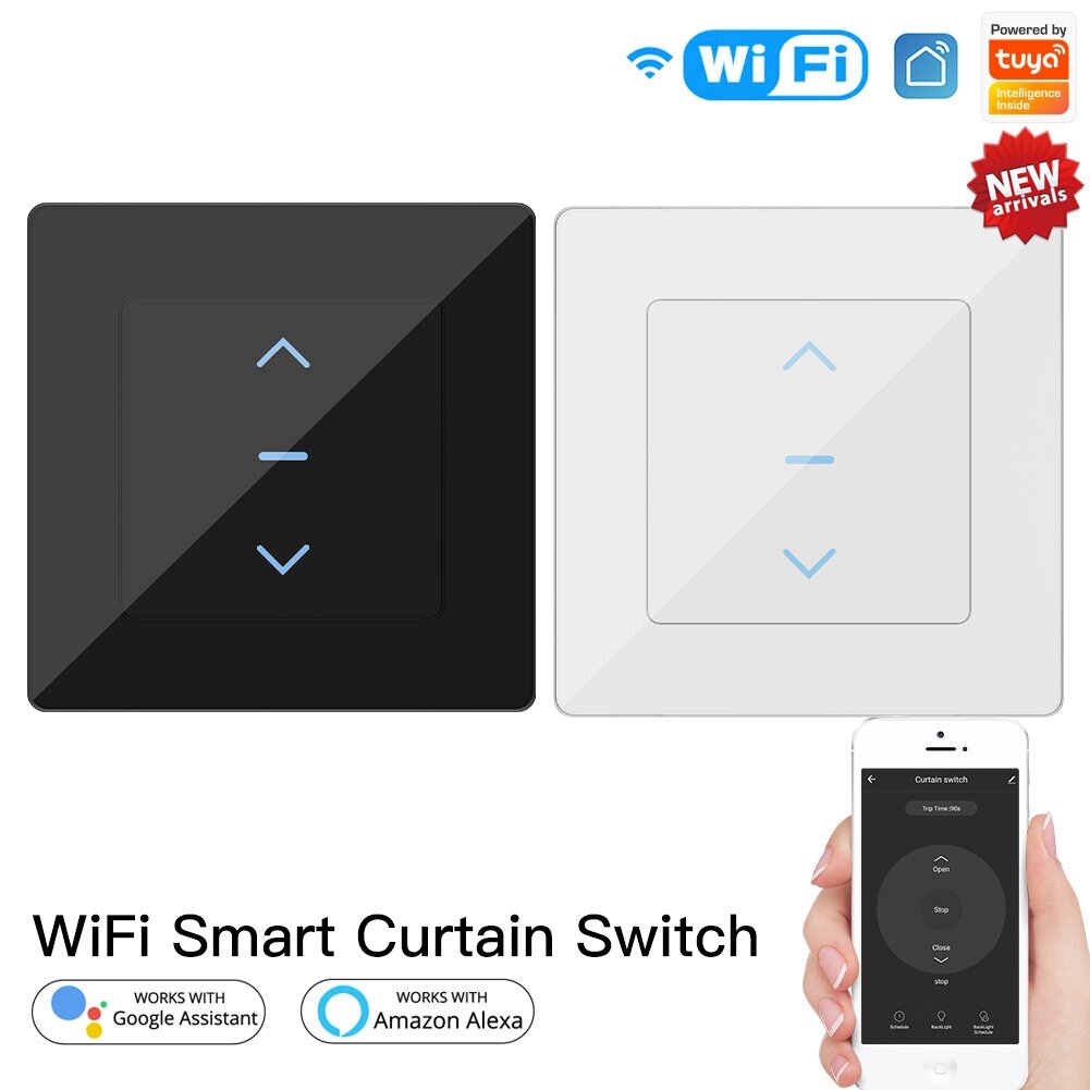 Wi-Fi Smart Curtain Switch Touch Дизайн для моторизованных штор и жалюзи Ролик работает с приложением Tuya Smart Life Al - распродажа