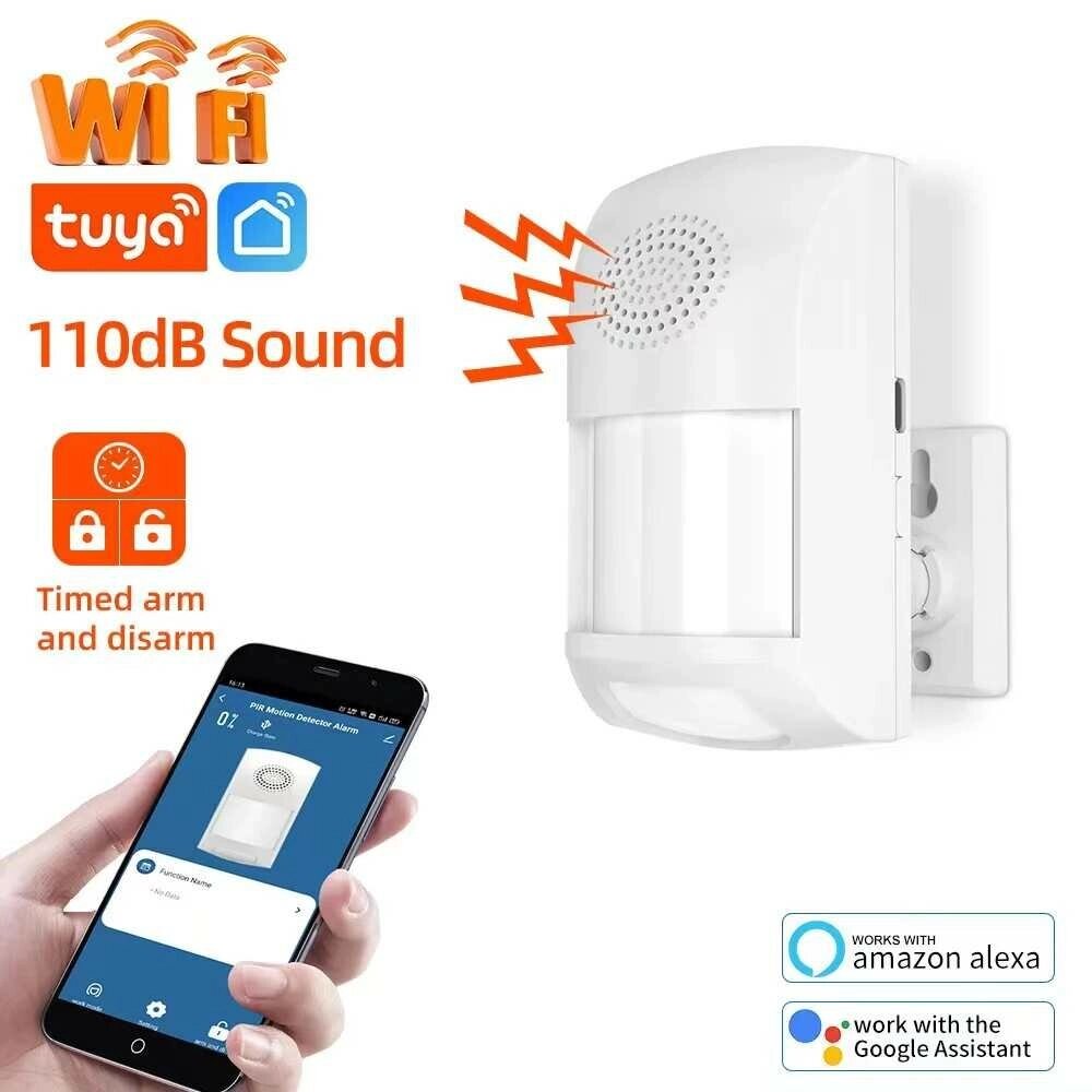 Tuya WiFi Infrared PIR Motion Датчик Security Protection Presence Датчик Detector Охранная звуковая сигнализация Smart L - скидка