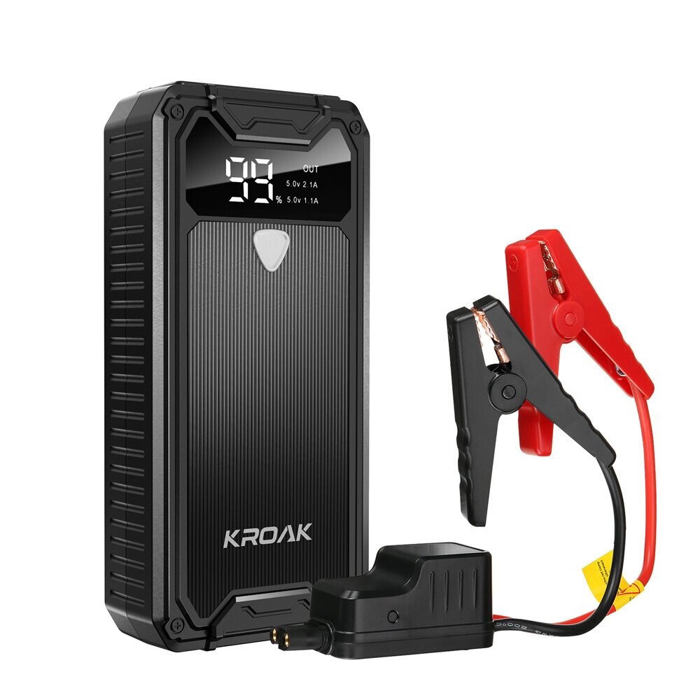 KROAK K-JS01 1200A 14000mAh Портативный автомобильный стартер Powerbank Emergency Battery Booster Fireproof с светодиодн - гарантия