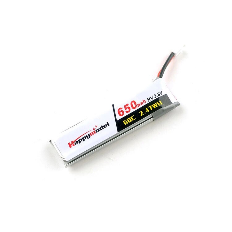 Happymodel Moblite7 Запасная часть 1S 3.8V 650mAh 30C Lipo Lihv Батарея PH2.0 Разъем для FPV Racing RC Дрон - наличие