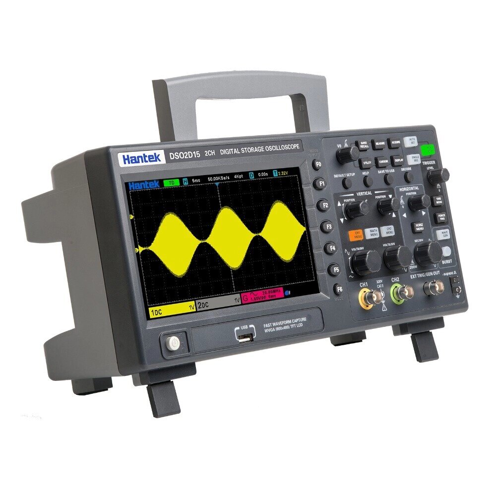 Hantek DSO2D15 Dual-Канал + AFG Digital Storage Oscilloscope 150MHz 1GSa/s Signal Generator Oscilloscope 2 In 1 - фото