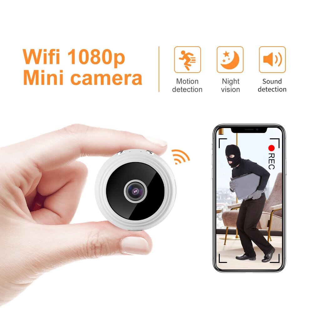 A9 Upgrade 1080P HD Mini Wireless WIFI IP камера Видеорегистратор Обнаружение движения Ночное видение Обнаружение звука - обзор