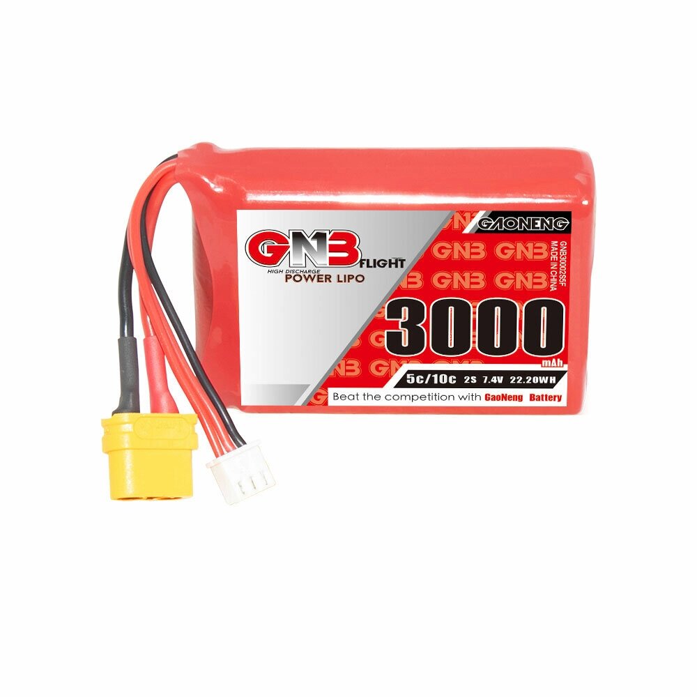 Gaoneng GNB 7.4V 3000mAh 5C 2S LiPo Батарея XT60 Штекер для Radiomaster TX12 - заказать