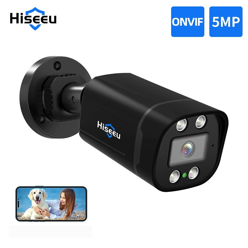 Hiseeu AHB915 AHD 5MP CCTV камера IR Обнаружение движения ночного видения IP66 Водонепроницаемы Аудиозапись Дистанционны - розница