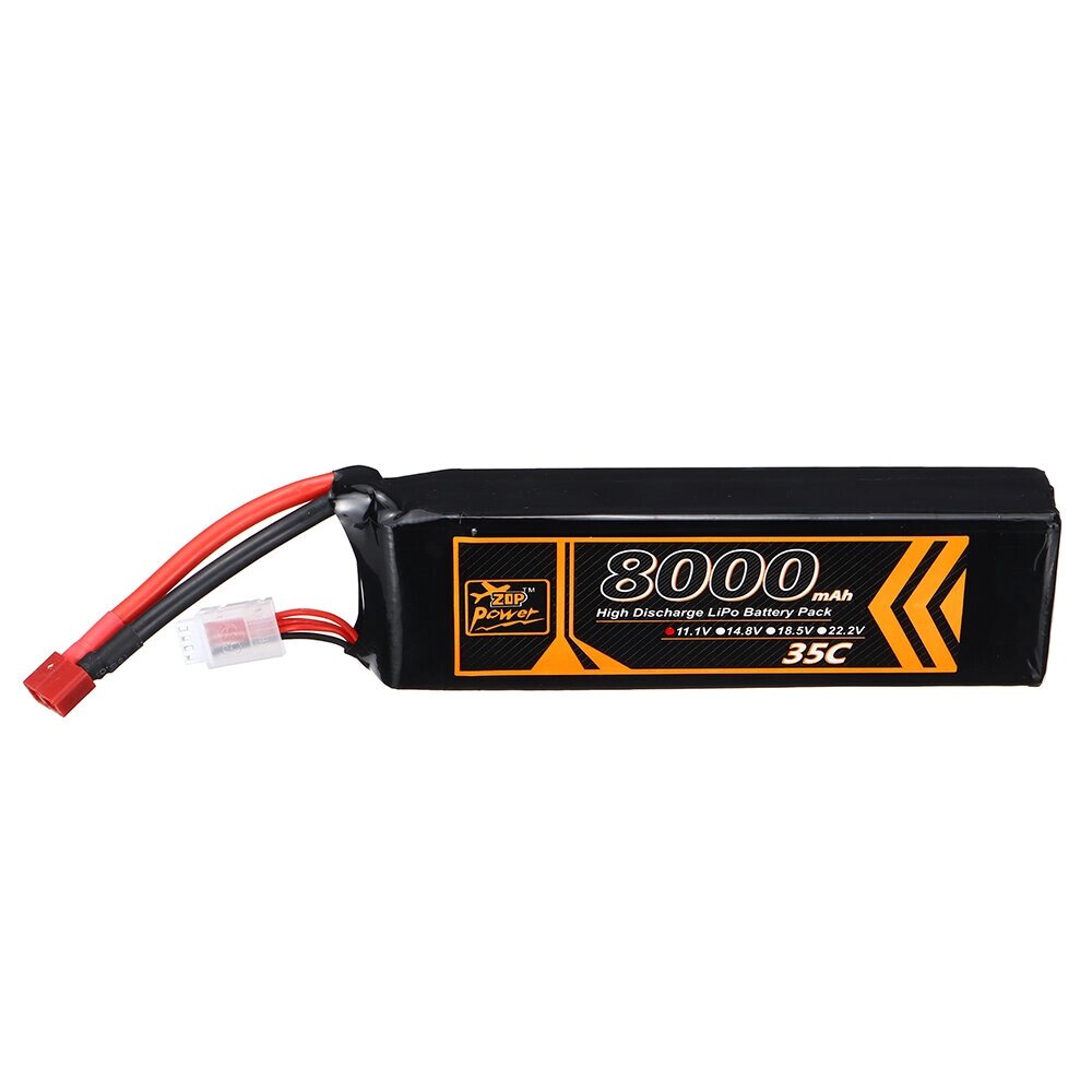 ZOP Power 11.1V 8000mAh 35C 3S LiPo Батарея T Deans Plug для RC Авто - распродажа