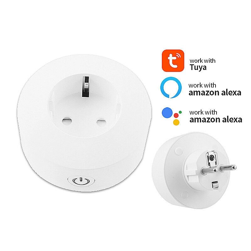 Tuya Smart WiFi Разъем EU Plug Интеллектуальная функция синхронизации Дистанционный APP Control Энергосберегающая розетк - скидка