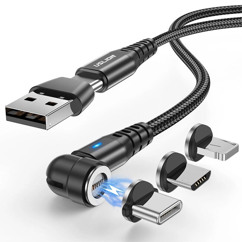 УСЛИОН 5A USB-A до IP/Type-C/Micro Кабель QC3.0 Трансмиссия данных о быстрой зарядке 48777265 Ядра 1M/2 м для iPhone 12 - скидка