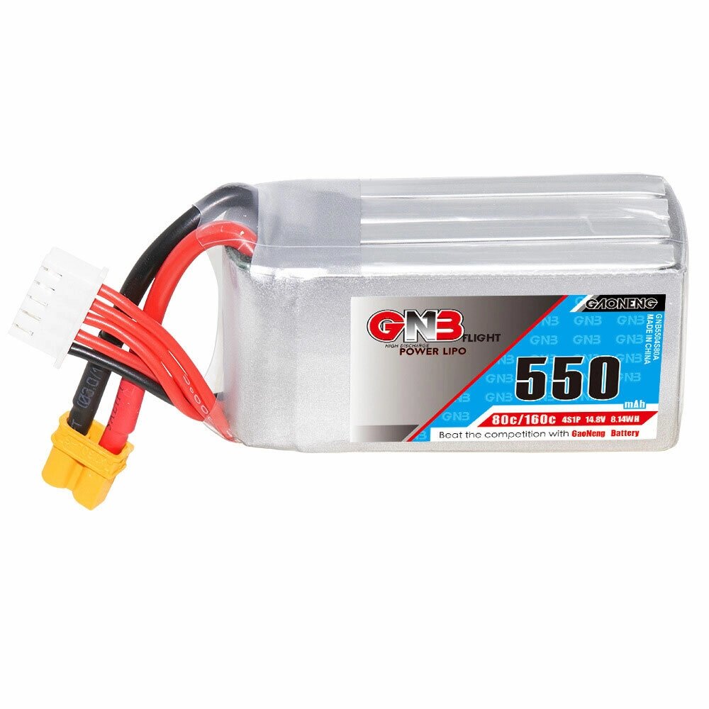 Gaoneng GNB 14,8 в 550 мач 80C/160C 4S lipo батарея XT30 штекер для RC FPV racing дрон - доставка