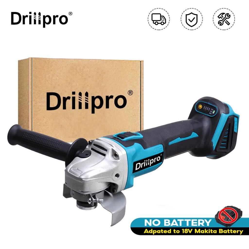 Drillpro 800 Вт с регулируемой скоростью Бесколлекторный Угловая шлифовальная машина 100 мм/125 мм электрическая шлифова - выбрать