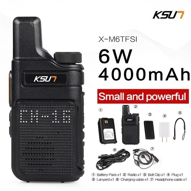 KSUN X-M6 6 Вт Портативный Walkie Talkie Мини двухсторонний Радио UHF 400-480 МГц PMR 446 Приемопередатчик внутренней св - сравнение