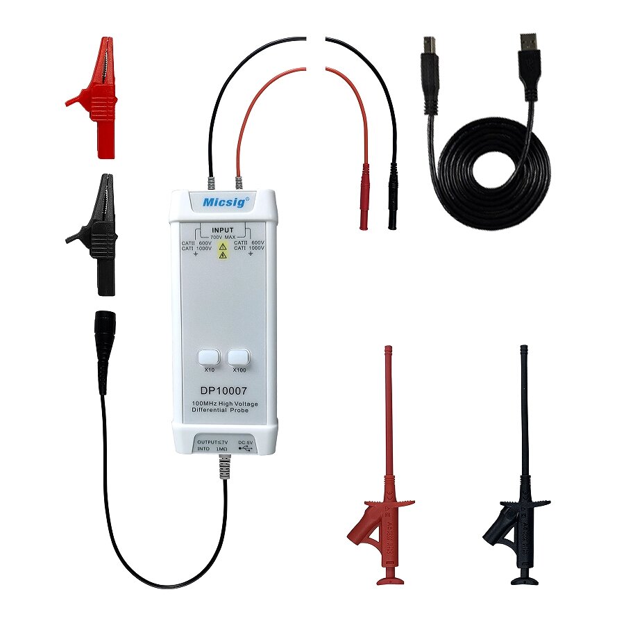 Micsig ДП10007 Осциллограф High Voltage Differential Probe 100MHz+70V Oscilloscope Probe Kit - гарантия