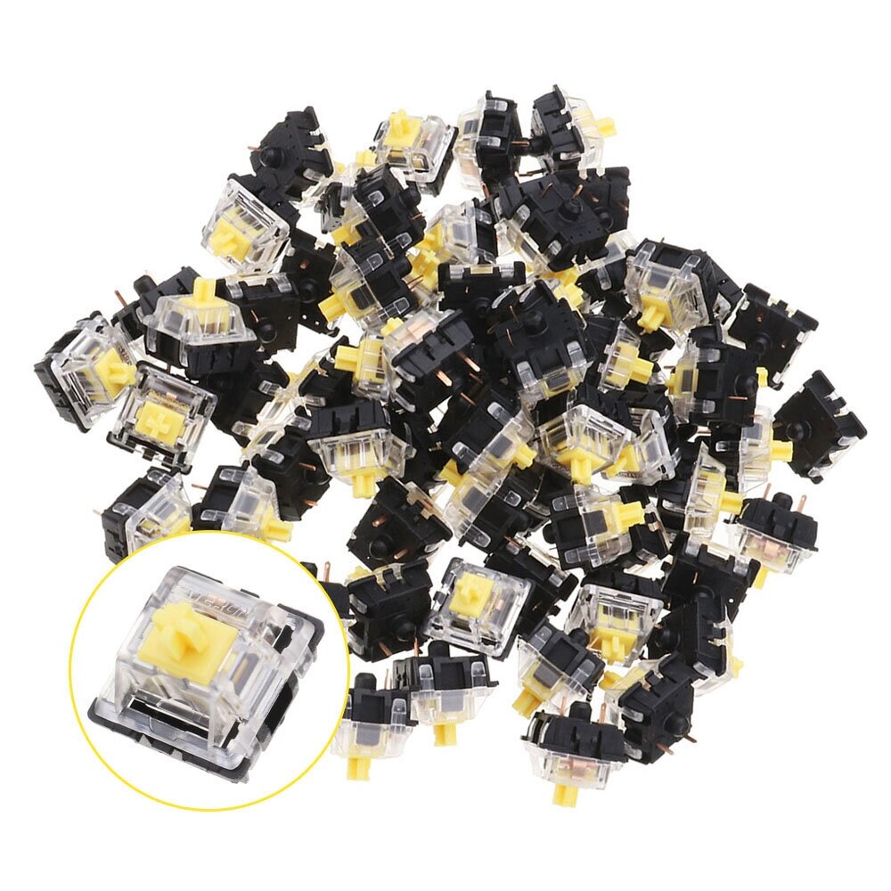 120PCS Pack 3Pin Gateron Линейный желтый переключатель Клавиатура Переключатель для Механический Gaming Клавиатура - выбрать