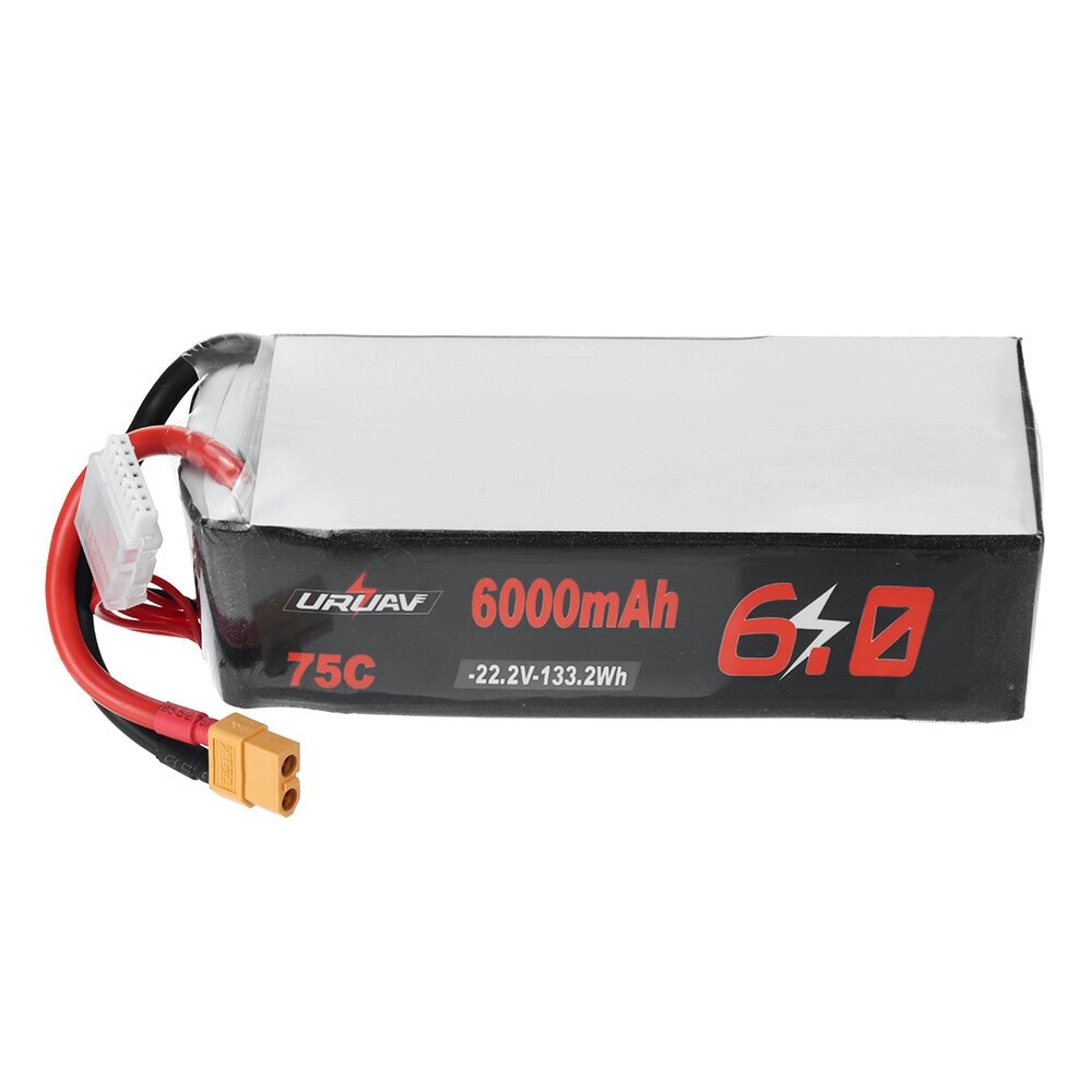 URUAV power 22,2 в 6000 мач 75C 6S lipo батарея XT60 штекер для RC дрон - Армения